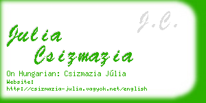 julia csizmazia business card